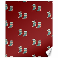 Christmas Stocking Sock Clothing Canvas 8  X 10  by Wegoenart