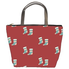 Christmas Stocking Sock Clothing Bucket Bag by Wegoenart