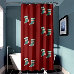 Christmas Stocking Sock Clothing Shower Curtain 36  X 72  (stall)  by Wegoenart