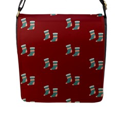 Christmas Stocking Sock Clothing Flap Closure Messenger Bag (l) by Wegoenart