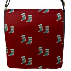 Christmas Stocking Sock Clothing Flap Closure Messenger Bag (s) by Wegoenart