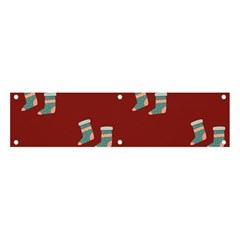 Christmas Stocking Sock Clothing Banner And Sign 4  X 1  by Wegoenart