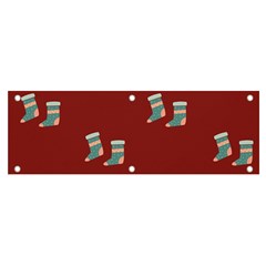 Christmas Stocking Sock Clothing Banner And Sign 6  X 2  by Wegoenart