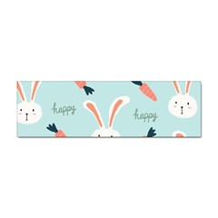 Bunny Carrot Pattern Background Sticker Bumper (100 Pack)