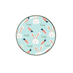 Bunny Carrot Pattern Background Hat Clip Ball Marker by Wegoenart