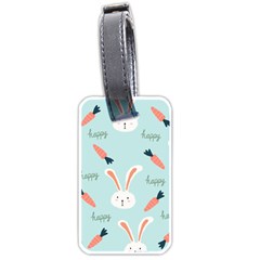 Bunny Carrot Pattern Background Luggage Tag (one Side) by Wegoenart