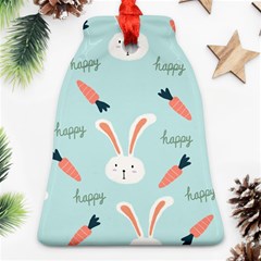 Bunny Carrot Pattern Background Ornament (bell) by Wegoenart