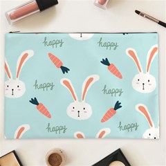 Bunny Carrot Pattern Background Cosmetic Bag (xxl) by Wegoenart