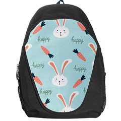 Bunny Carrot Pattern Background Backpack Bag by Wegoenart