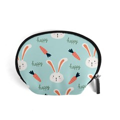 Bunny Carrot Pattern Background Accessory Pouch (small) by Wegoenart