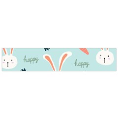 Bunny Carrot Pattern Background Small Flano Scarf by Wegoenart