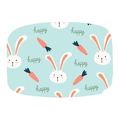 Bunny Carrot Pattern Background Mini Square Pill Box by Wegoenart