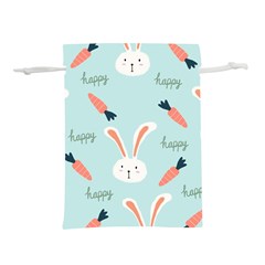 Bunny Carrot Pattern Background Lightweight Drawstring Pouch (s) by Wegoenart