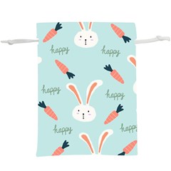 Bunny Carrot Pattern Background  Lightweight Drawstring Pouch (xl) by Wegoenart