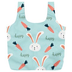 Bunny Carrot Pattern Background Full Print Recycle Bag (xxl) by Wegoenart