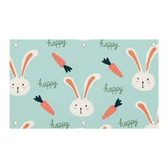 Bunny Carrot Pattern Background Banner And Sign 5  X 3  by Wegoenart