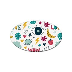 Wallpaper Background Cute Design Sticker (oval) by Wegoenart