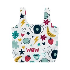 Wallpaper Background Cute Design Full Print Recycle Bag (m) by Wegoenart