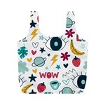 Wallpaper Background Cute Design Full Print Recycle Bag (M) Back