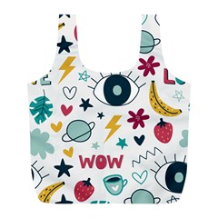 Wallpaper Background Cute Design Full Print Recycle Bag (l) by Wegoenart