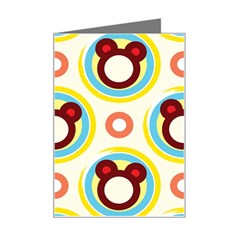 Hide And Seek Cute Cartoon Character Mini Greeting Card by Wegoenart