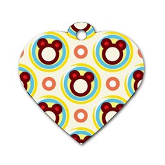 Hide And Seek Cute Cartoon Character Dog Tag Heart (one Side) by Wegoenart