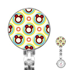 Hide And Seek Cute Cartoon Character Stainless Steel Nurses Watch by Wegoenart