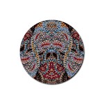 Stitched swirls Rubber Round Coaster (4 pack) Front