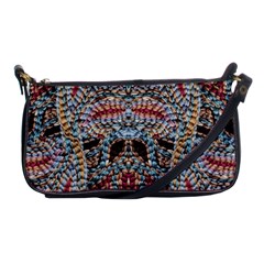 Stitched Swirls Shoulder Clutch Bag by kaleidomarblingart