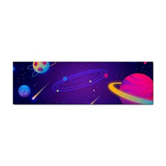 Cartoon Galaxy With Stars Background Sticker Bumper (10 Pack)