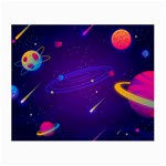 Cartoon Galaxy With Stars Background Small Glasses Cloth Front