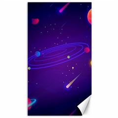 Cartoon Galaxy With Stars Background Canvas 40  X 72 