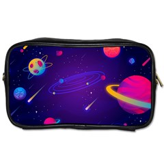 Cartoon Galaxy With Stars Background Toiletries Bag (two Sides) by danenraven