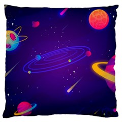 Cartoon Galaxy With Stars Background Standard Flano Cushion Case (one Side) by danenraven