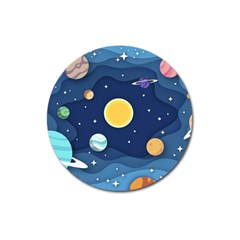 Galaxy Background Magnet 3  (round) by danenraven