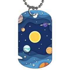 Galaxy Background Dog Tag (one Side) by danenraven