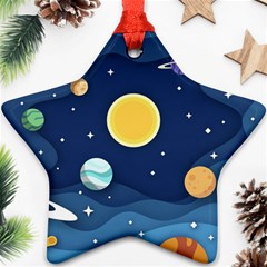 Galaxy Background Star Ornament (two Sides)