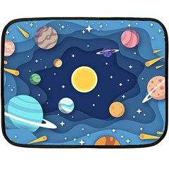 Galaxy Background Fleece Blanket (mini) by danenraven