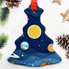 Galaxy Background Christmas Tree Ornament (two Sides) by danenraven