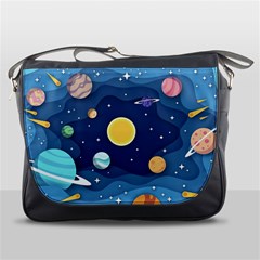 Galaxy Background Messenger Bag by danenraven