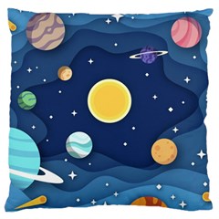 Galaxy Background Large Cushion Case (one Side) by danenraven