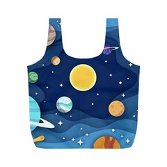 Galaxy Background Full Print Recycle Bag (m) by danenraven