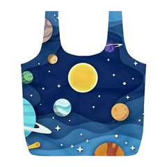 Galaxy Background Full Print Recycle Bag (l) by danenraven