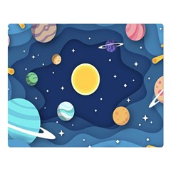 Galaxy Background Double Sided Flano Blanket (large)  by danenraven