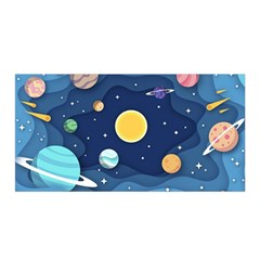 Galaxy Background Satin Wrap 35  X 70  by danenraven