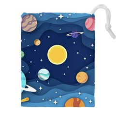 Galaxy Background Drawstring Pouch (4xl) by danenraven