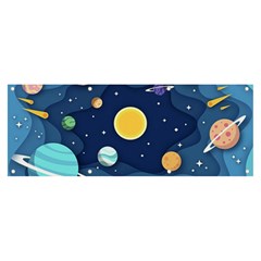 Galaxy Background Banner And Sign 8  X 3 