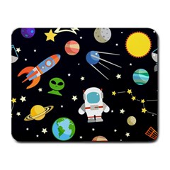 Space And Astronomy Decorative Symbols Seamless Pattern Vector Illustration Small Mousepad by danenraven