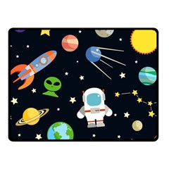 Space And Astronomy Decorative Symbols Seamless Pattern Vector Illustration Fleece Blanket (small) by danenraven