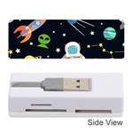 Space And Astronomy Decorative Symbols Seamless Pattern Vector Illustration Memory Card Reader (Stick) Front